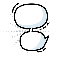 Isolated empty comic speech bubble Vector