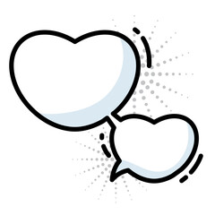 Isolated empty comic speech bubble Vector