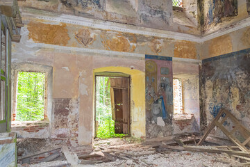 interior of an abandoned Orthodox church