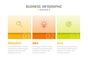 Infographic design with icons and 3 options or steps. Thin line. Infographics business concept. Can be used for info graphics, flow charts, presentations, mobile web sites, printed materials.