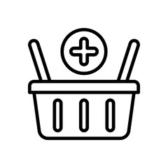 add to basket icon for your website design, logo, app, UI. 