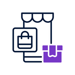 mobile shop icon for your website design, logo, app, UI. 