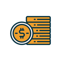 coin icon for your website, mobile, presentation, and logo design.