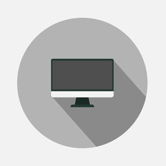 Color image of laptop. Vector illustration