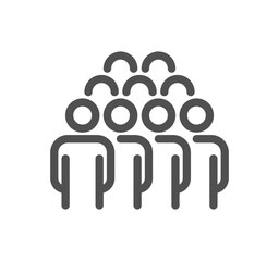 Business people and pictogram icon outline and linear vector.