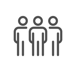Business people and pictogram icon outline and linear vector.