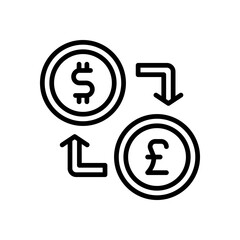 money exchange icon for your website, mobile, presentation, and logo design.