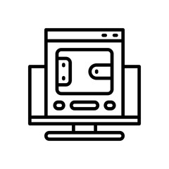 online wallet icon for your website, mobile, presentation, and logo design.