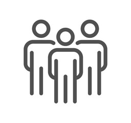 Business people and pictogram icon outline and linear vector.