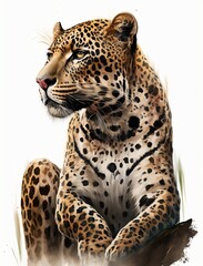Wild Jaguar: Concept Art Sketch on White Background