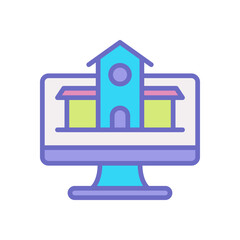 online education icon for your website design, logo, app, UI. 