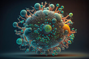 illustration of the virus cell