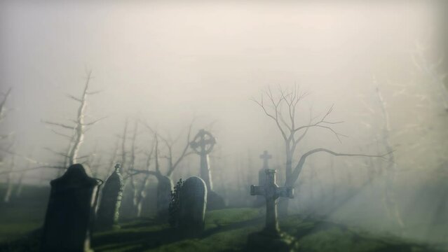 Dark Cemetery 3D Video Animation