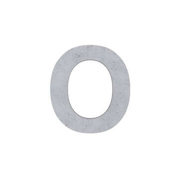 o alphabet letters cement concrete isolated. Alphabetical font. Grunge 3D, realistic vector illustration