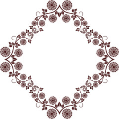 floral frame silhouette