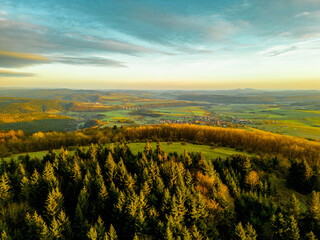 Sonnenuntergangs Feeling auf den Hausberg von Kühndorf - den Dolmar - Thüringen - Deutschland