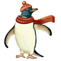 Illustration of south pole animals . High quality illustration