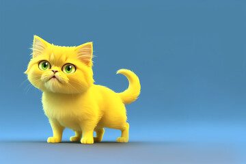 Persian cat portrait, Generative AI illustration