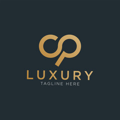 OP logo or PO Logo. luxury Logotype design for company.