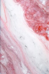 Natural pattern and texture of white red marble stone, abstract marble structure, marble background. Generative Ai.