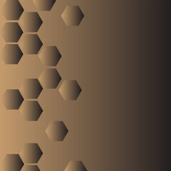 Hexagon gradient brown background