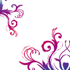 Abstract floral background with oriental flowers.