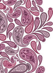 Paisley Oriental decor background. Vector illustration.