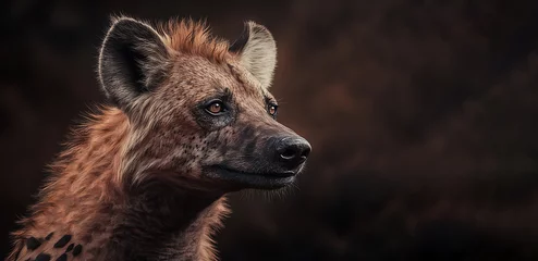 Tuinposter portrait of Spotted hyena Crocuta crocuta,  Created using generative AI tools © © Raymond Orton