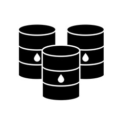 Oil barrel vector icon. Illustration of oil shortage.
