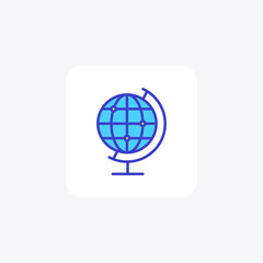 Global, geography fully editable vector fill icon 