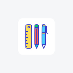 Scale, pencil�fully editable vector fill icon 