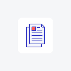 Documents, file�fully editable vector fill icon 