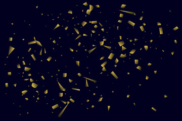 Abstract golden confetti. Decorative element. Luxury background for your design.