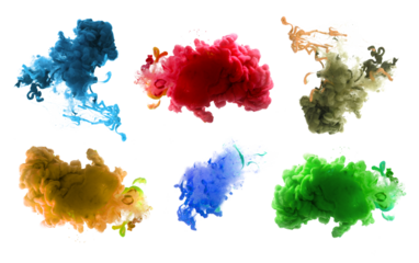 Png Ink color smoke blot on transparent Abstract background.