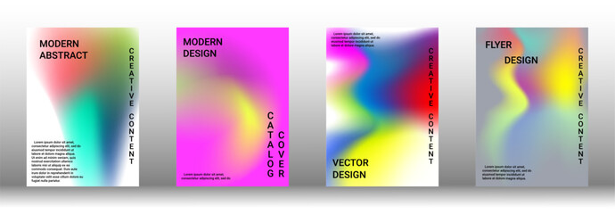 Obraz premium Artistic covers design. Creative fluid colors backgrounds. Set of abstract covers