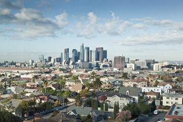 Fototapeta premium Los Angeles skyline, view of the city