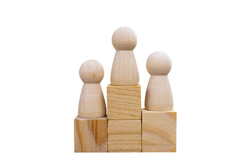 wooden podium with people during awards ceremony, concept of success, png, transparent background,