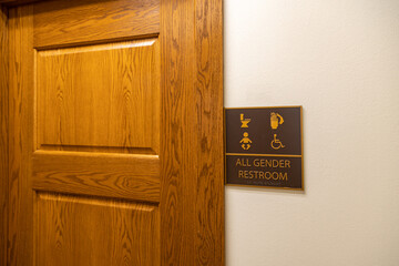 Sign for All Gender Restroom, wheelchair accessible