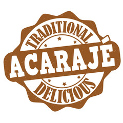 Acaraje label or stamp