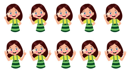 Cute little boy is studying math by counting his finger