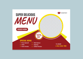 Food Menu Banner Design Template