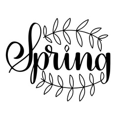 Spring lettering word