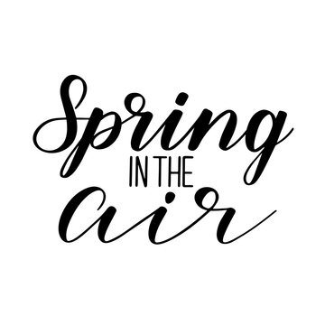 Spring in the air lettering phrase