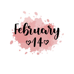 Valentines day brush lettering