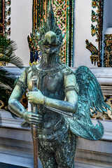 Fototapeta na wymiar Bird Guardian Statue Grand Palace Bangkok Thailand