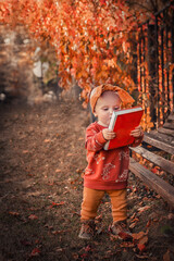 little child playing in park