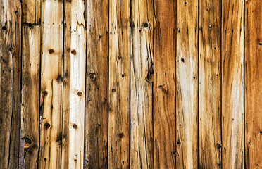 wood wooden plank planks wall graphic texture of old store building in Bodie deserted ghost town,...