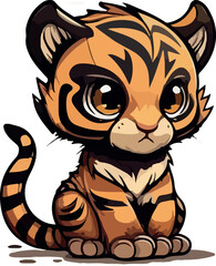 Super cute baby tiger