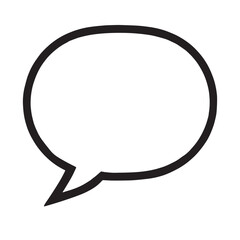 Speech Bubble Black and White Vector