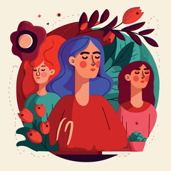International women's day flat vector illustration